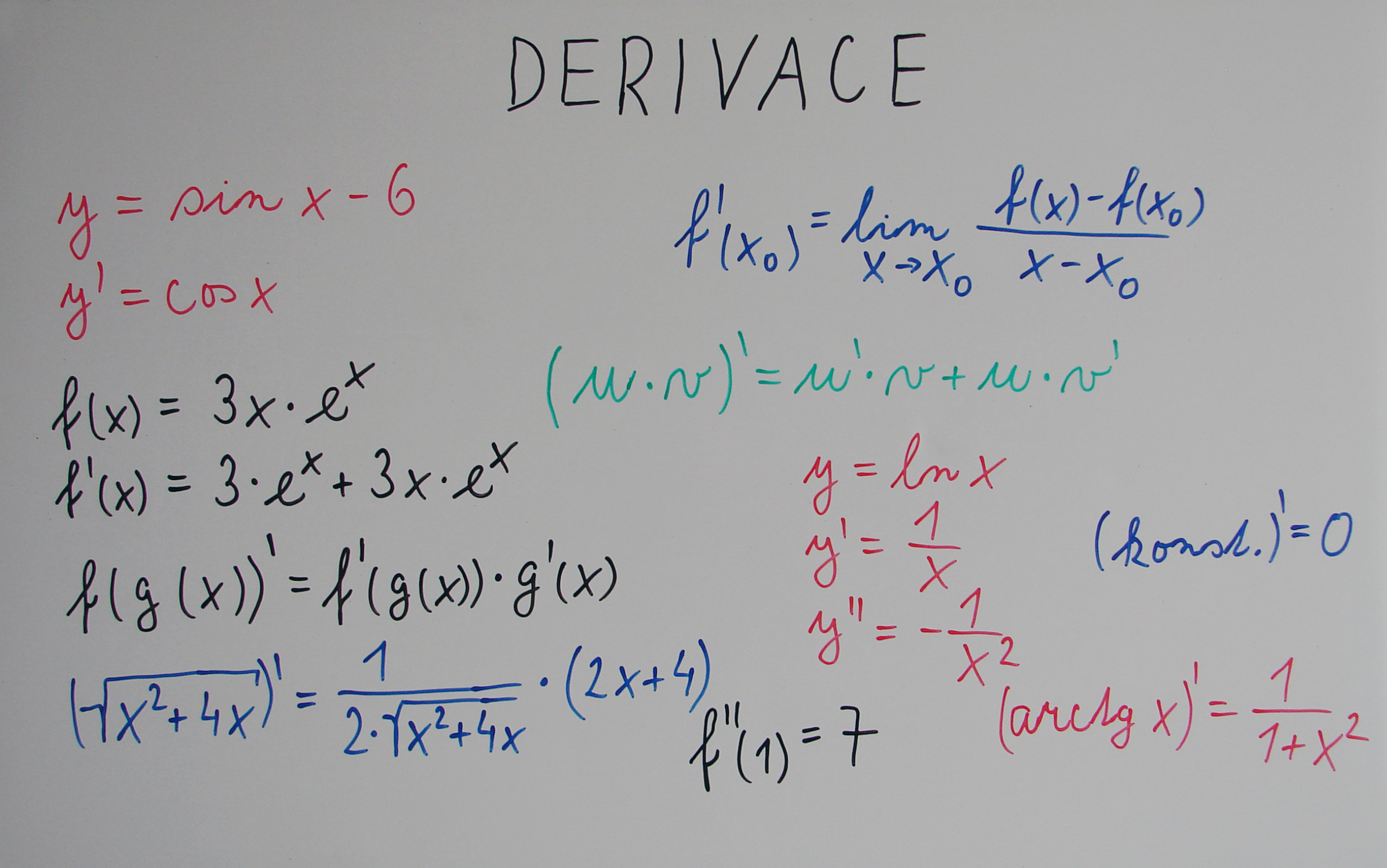 Matematika/funkce/derivace